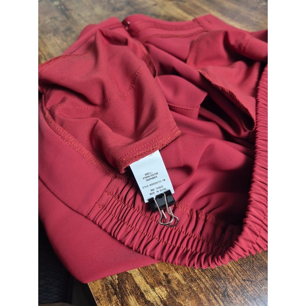 MELLODAY Women’s Size L Terracotta Red Tailored Shorts High Rise Pleated Career - Picture 5 of 9